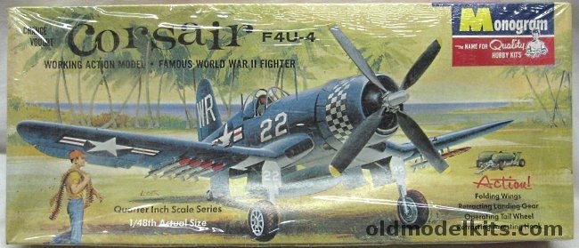 Monogram 1/48 Chance Vought F4U-4 Corsair - (F4U4), PA82-149 plastic model kit